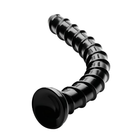 Hosed Swirl Tchick Anální Had 18 - anální dildo (černé)