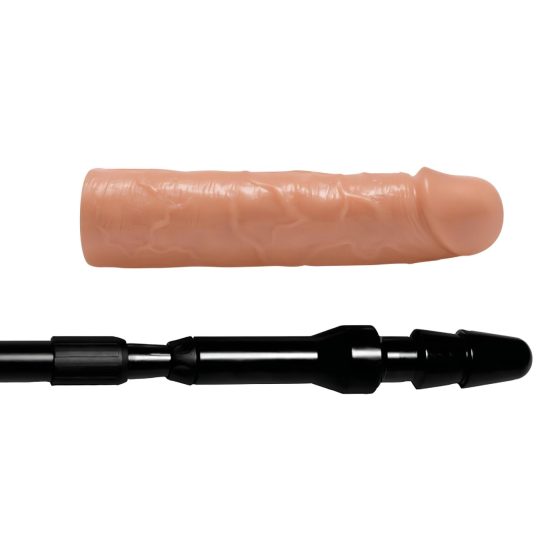 / Master Series Dick Stick - teleskopická tyč s dildem (černá-přírodní)