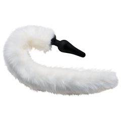 TAILZ - liščí anální kolík a čelenka (černo-bílá)