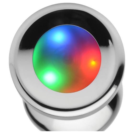 Booty Sparks - anální kolík se světlem - velký - stříbrný