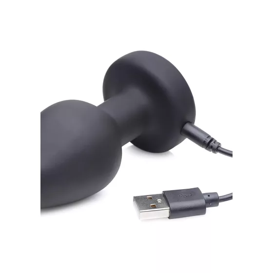 XR Brands - Zeus - rádiový E-Stim anální vibrátor (černý)