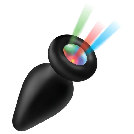 Booty Sparks - anální kolík svítící - silikonový - černý