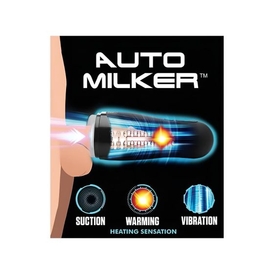 Lovebotz Auto Milker - vodotěsný sací-vibrační masturbátor (černý)