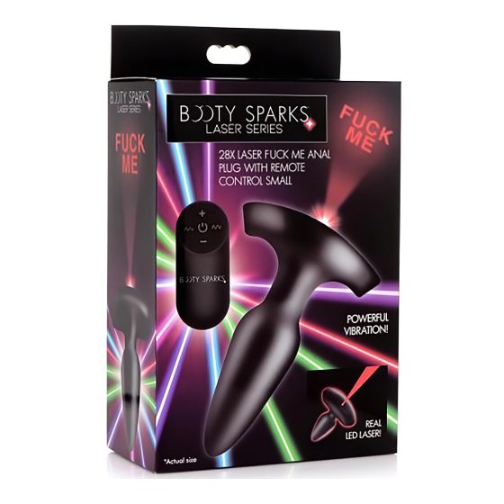 Booty Sparks Laser - dobíjecí, rádiový anální vibrátor (černý)