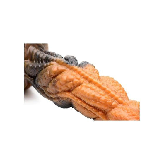 Ravager - texturované silikonové dildo Creature Cocks - 20 cm (oranžové)