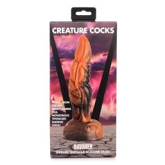   Ravager - texturované silikonové dildo Creature Cocks - 20 cm (oranžové)