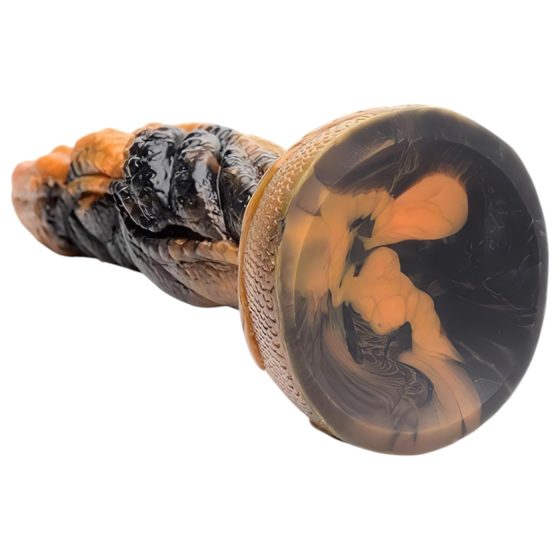 Ravager - texturované silikonové dildo Creature Cocks - 20 cm (oranžové)