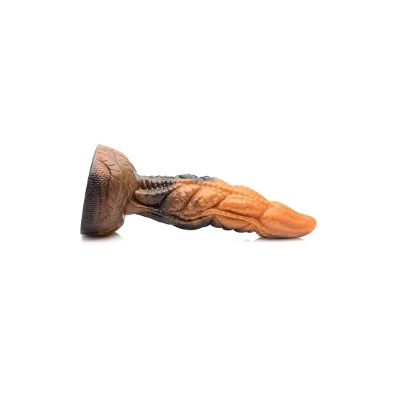Ravager - texturované silikonové dildo Creature Cocks - 20 cm (oranžové)