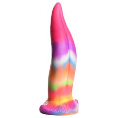   Kreaturní Kohoutí Jazyk - svítící silikonové dildo - 21 cm