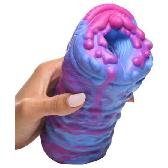 Creature Cocks Cyclone - silikonová mimozemská umělá vagína (fialovo-růžová)
