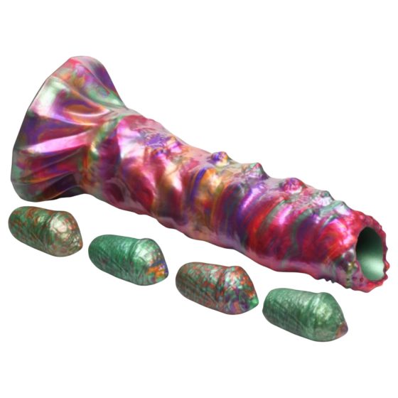 Larvy Creature Cocks - mimozemský ovipozitor dildo (duhové)