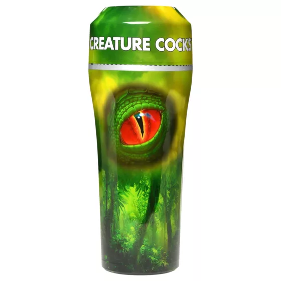 / Creature Cocks Raptor - ještěří umělá vagína v pouzdře (černo-zelená)