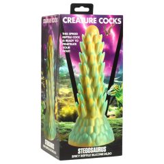 Stegosaurus - silikonové dildo - 20 cm (zelené)