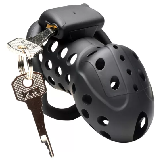 Master Series Lock Down - ventilační penisová klec (černá)