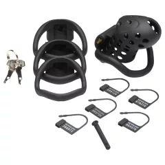   Master Series Lock Down - ventilační penisová klec (černá)