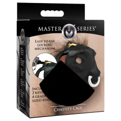   Master Series Bull - penisová klec s býčí hlavou (černá)
