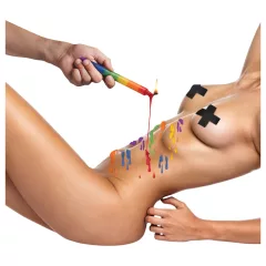 XR Brands - BDSM tělová svíčka - duhová (3 ks)