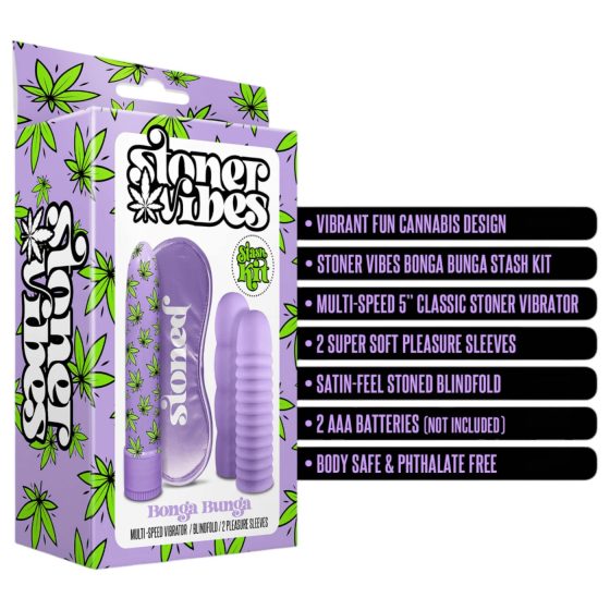 Stoner Bonga Bunga - sada tyčových vibrátorů (4 kusy) - fialová