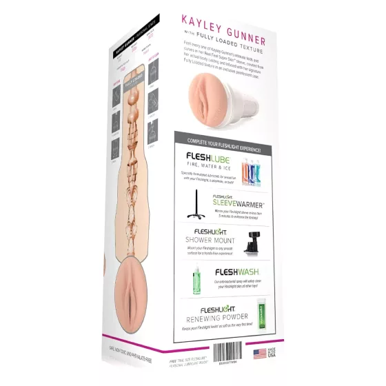 Fleshlight Kayley Gunner - realistická vagína - přírodní