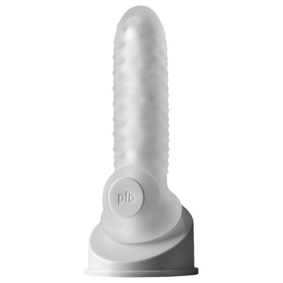 Fat Boy Checker Box - návlek na penis (15cm) - bílý