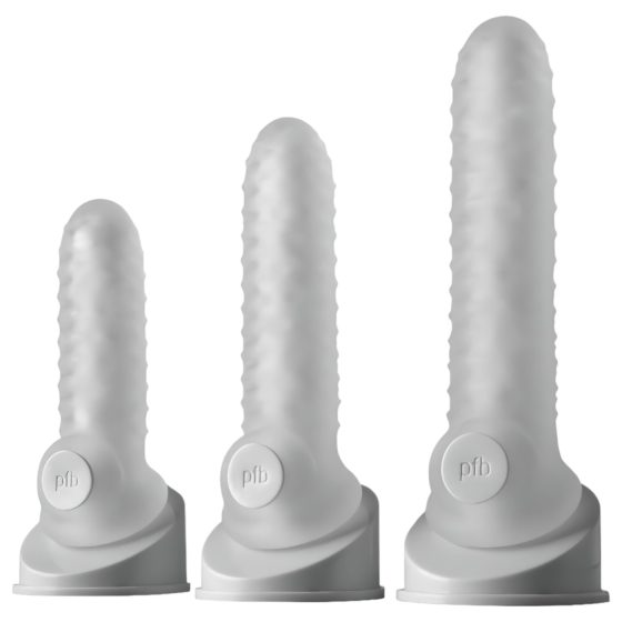 Fat Boy Checker Box - návlek na penis (15cm) - bílý
