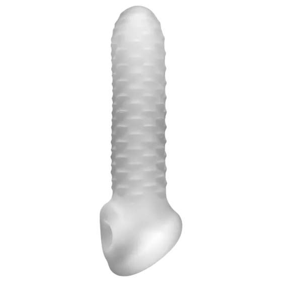 Perfect Fit - Fat Boy Checker Box - návlek na penis (17 cm, bílý)