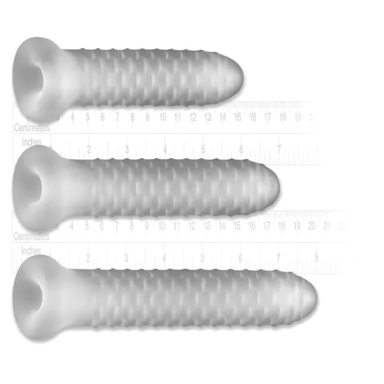 Perfect Fit - Fat Boy Checker Box - návlek na penis (17 cm, bílý)