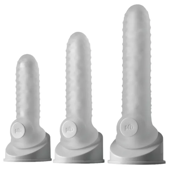 Perfect Fit - Fat Boy Checker Box - návlek na penis (17 cm, bílý)