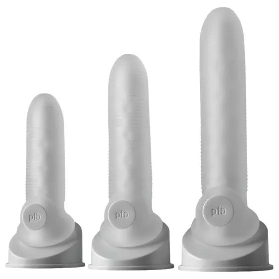 Perfect Fit - Fat Boy Micro Ribbed - návlek na penis (15 cm, bílý)