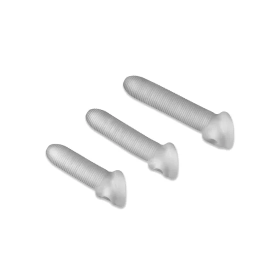 Perfect Fit - Fat Boy Micro Ribbed - návlek na penis (17 cm, bílý)