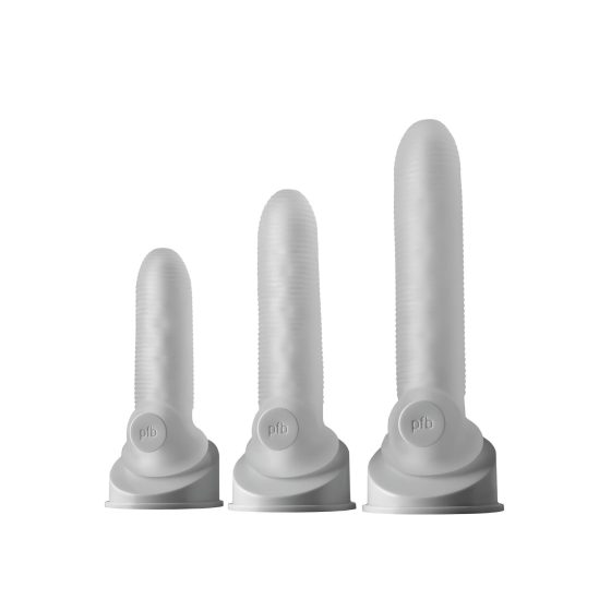 Fat Boy Micro Ribbed - návlek na penis (19 cm) - bílý