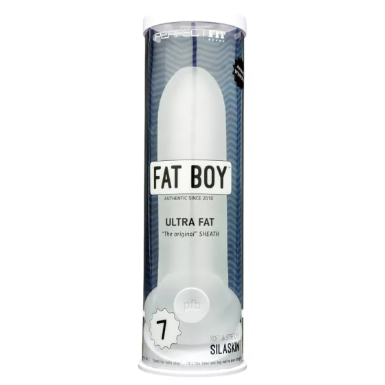 Perfect Fit - Fat Boy Original Ultra Fat - návlek na penis (19 cm, bílý)