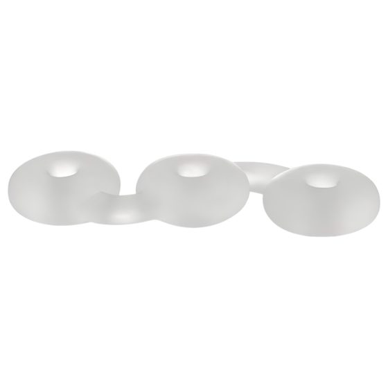 Perfect Fit Triple - trio kroužků na penis (bílá)