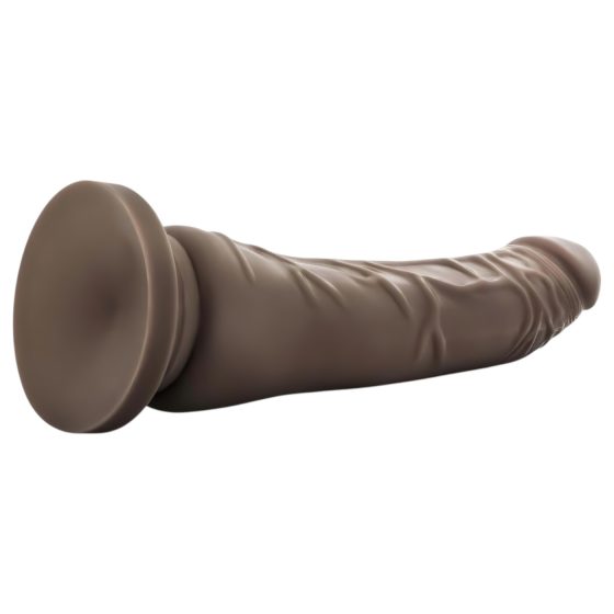 Dr. Skin 8,5 - přísavný realistický dildo - hnědý (20,5 cm)
