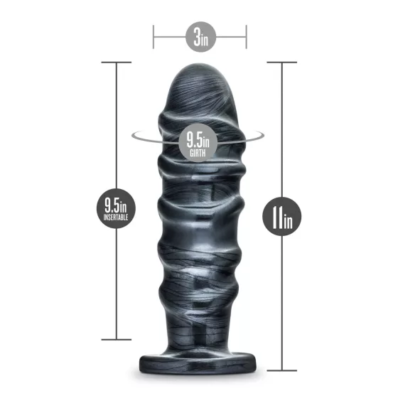 Blush Jet - XXL anální dildo (černé)