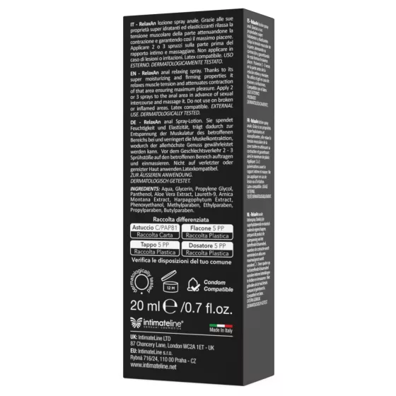 Intimateline RelaxAn - anální uvolňující sprej (20 ml)