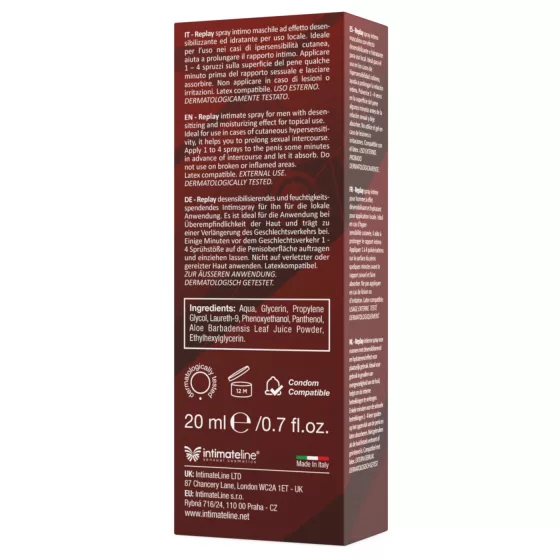 Intimateline Replay - zpožďovací sprej pro muže (20 ml)