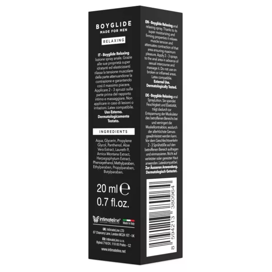 Intimateline Boyglide - anální uvolňující sprej pro muže (20 ml)