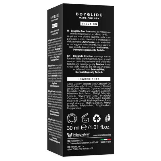 Intimateline Boyglide Erection - stimulační intimní krém (30 ml)