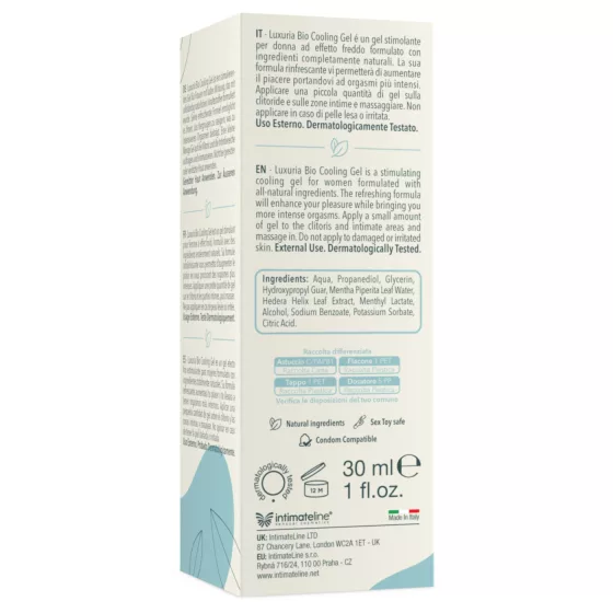 Intimateline Luxuria BIO - chladivý stimulační gel pro ženy (30 ml)