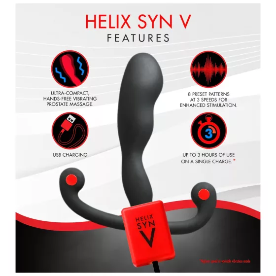 Aneros Helix Syn V - akumulátorový vibrátor na prostatu (černý) - 12,7 cm