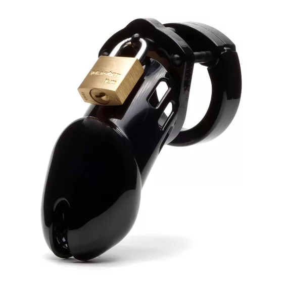 CB-6000 CB-X - pás cudnosti na penis s visacím zámkem - černý