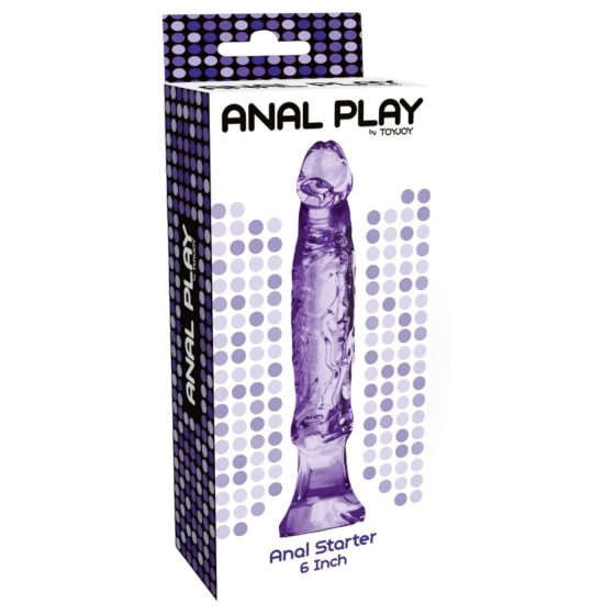 Toyjoy Anální Startér - realistické anální dildo - 16 cm (fialové)