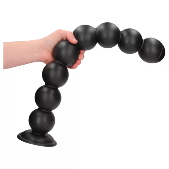 Au! Balls of Lust - obří anální korálky (černé) - 55 cm