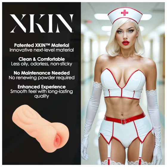 XKIN Tiffany Throatcheck - realistická umělá vagína masturbátor (přírodní)