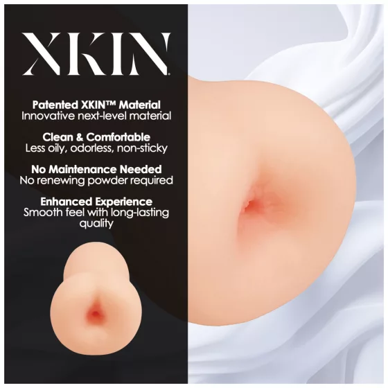 XKIN - realistický umělý zadek masturbátor - M (přírodní)