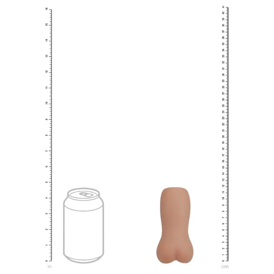 XKIN - realistická umělá prdelka masturbátor - M (tmavá přírodní)