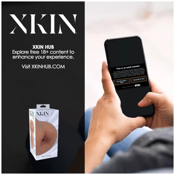 XKIN - realistická umělá prdelka masturbátor - M (tmavá přírodní)