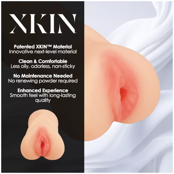 XKIN - realistická umělá vagína masturbátor - M (přírodní)