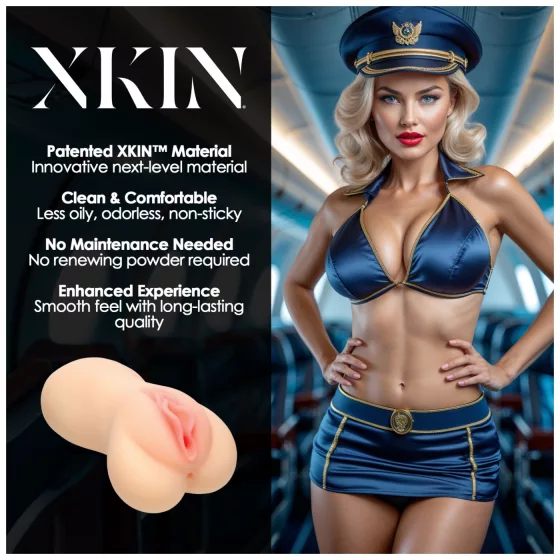 XKIN Lexi Cockpit - realistická umělá vagína masturbátor (přírodní)